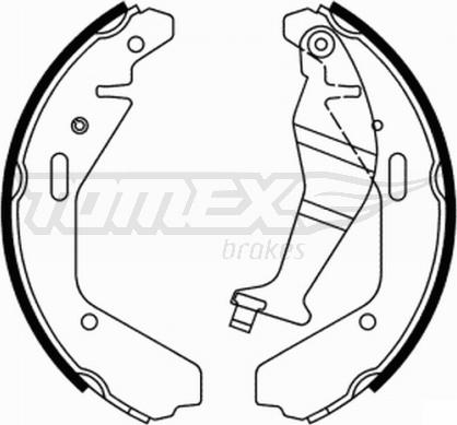 TOMEX brakes TX 21-94 - Комплект тормозных колодок, барабанные autospares.lv