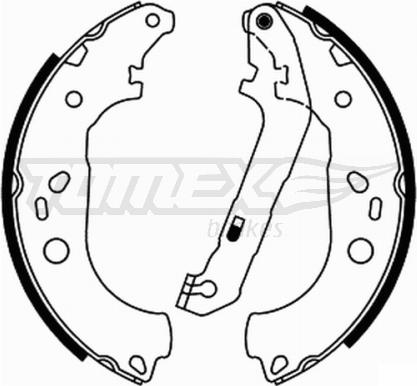 TOMEX brakes TX 21-95 - Комплект тормозных колодок, барабанные autospares.lv