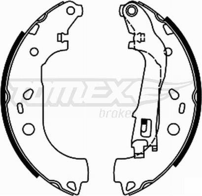 TOMEX brakes TX 21-98 - Комплект тормозных колодок, барабанные autospares.lv