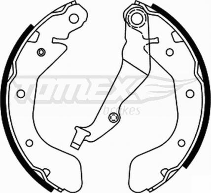 TOMEX brakes TX 21-93 - Комплект тормозных колодок, барабанные autospares.lv