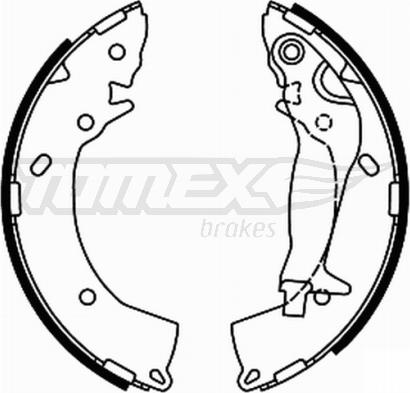 TOMEX brakes TX 21-92 - Комплект тормозных колодок, барабанные autospares.lv