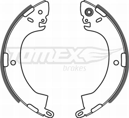 TOMEX brakes TX 21-44 - Комплект тормозных колодок, барабанные autospares.lv