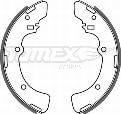 TOMEX brakes TX 21-45 - Комплект тормозных колодок, барабанные autospares.lv