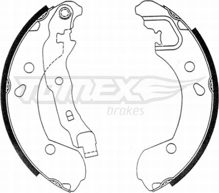 TOMEX brakes TX 21-48 - Комплект тормозных колодок, барабанные autospares.lv