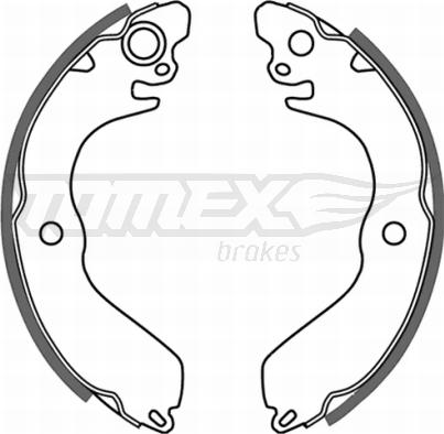 TOMEX brakes TX 21-43 - Комплект тормозных колодок, барабанные autospares.lv