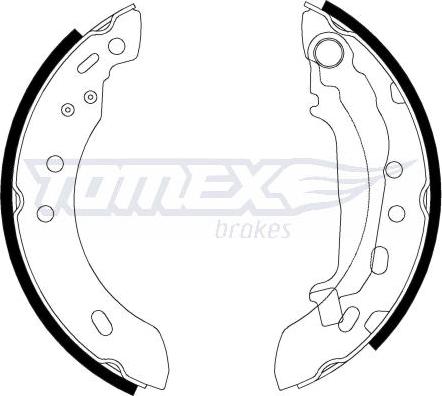 TOMEX brakes TX 21-47 - Комплект тормозных колодок, барабанные autospares.lv