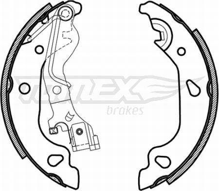 TOMEX brakes TX 21-59 - Комплект тормозных колодок, барабанные autospares.lv