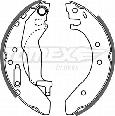 TOMEX brakes TX 21-54 - Комплект тормозных колодок, барабанные autospares.lv