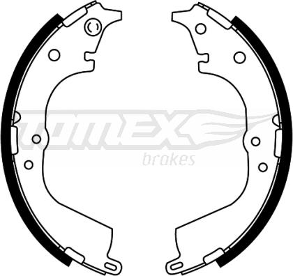 TOMEX brakes TX 21-55 - Комплект тормозных колодок, барабанные autospares.lv