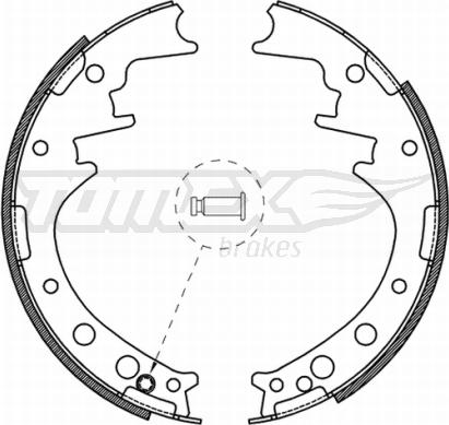 TOMEX brakes TX 21-56 - Комплект тормозных колодок, барабанные autospares.lv