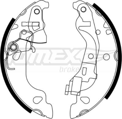 TOMEX brakes TX 21-58 - Комплект тормозных колодок, барабанные autospares.lv