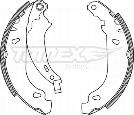 TOMEX brakes TX 21-52 - Комплект тормозных колодок, барабанные autospares.lv