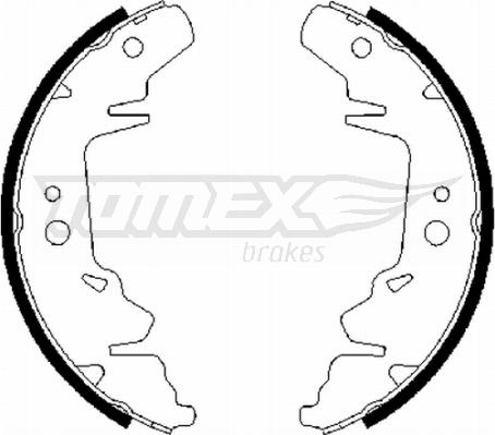 TOMEX brakes TX 21-64 - Комплект тормозных колодок, барабанные autospares.lv