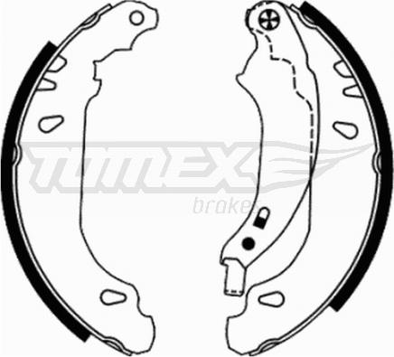 TOMEX brakes TX 21-65 - Комплект тормозных колодок, барабанные autospares.lv