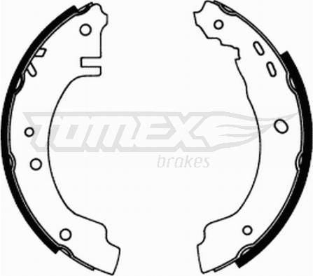 TOMEX brakes TX 21-66 - Комплект тормозных колодок, барабанные autospares.lv