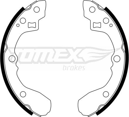 TOMEX brakes TX 21-63 - Комплект тормозных колодок, барабанные autospares.lv