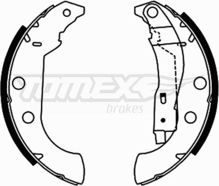 TOMEX brakes TX 21-67 - Комплект тормозных колодок, барабанные autospares.lv