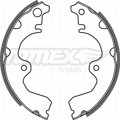 TOMEX brakes TX 21-08 - Комплект тормозных колодок, барабанные autospares.lv