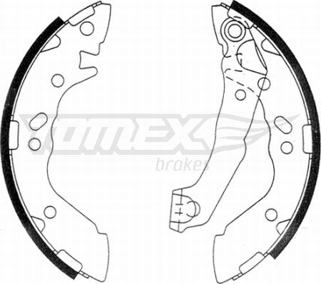 TOMEX brakes TX 21-14 - Комплект тормозных колодок, барабанные autospares.lv