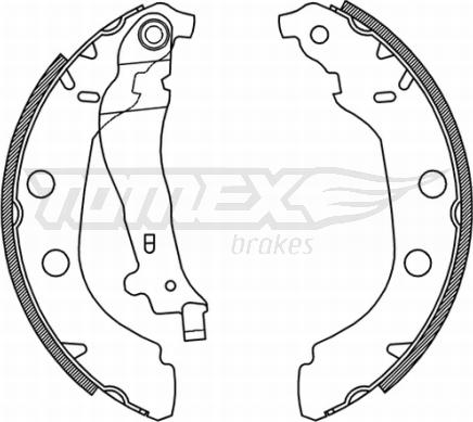 TOMEX brakes TX 21-15 - Комплект тормозных колодок, барабанные autospares.lv