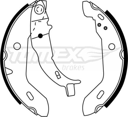 TOMEX brakes TX 21-16 - Комплект тормозных колодок, барабанные autospares.lv