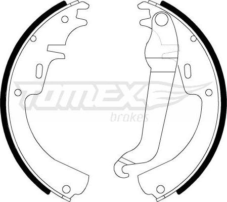 TOMEX brakes TX 21-11 - Комплект тормозных колодок, барабанные autospares.lv