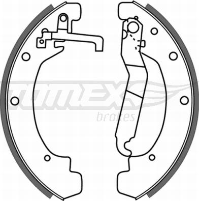 TOMEX brakes TX 21-12 - Комплект тормозных колодок, барабанные autospares.lv