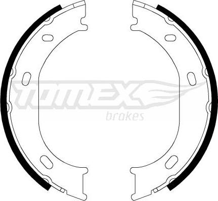 TOMEX brakes TX 21-17 - Комплект тормозных колодок, барабанные autospares.lv