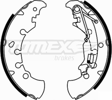 TOMEX brakes TX 21-84 - Комплект тормозных колодок, барабанные autospares.lv