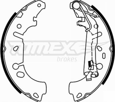 TOMEX brakes TX 21-85 - Комплект тормозных колодок, барабанные autospares.lv