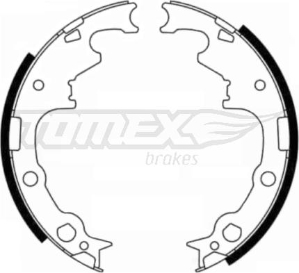 TOMEX brakes TX 21-80 - Комплект тормозных колодок, барабанные autospares.lv