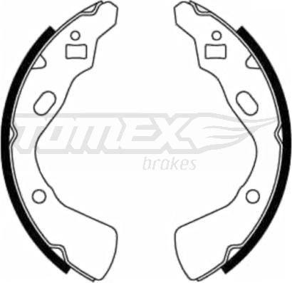 TOMEX brakes TX 21-83 - Комплект тормозных колодок, барабанные autospares.lv