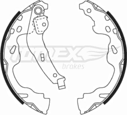 TOMEX brakes TX 21-82 - Комплект тормозных колодок, барабанные autospares.lv