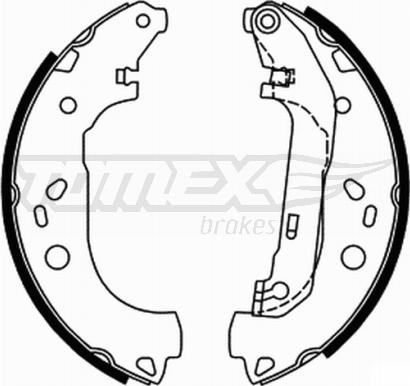 TOMEX brakes TX 21-87 - Комплект тормозных колодок, барабанные autospares.lv