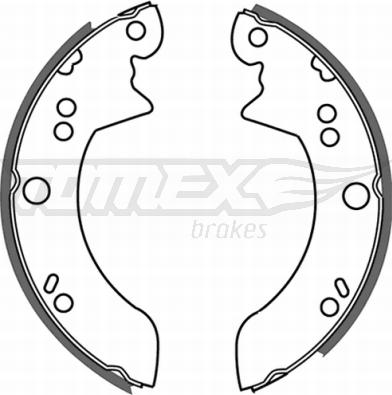 TOMEX brakes TX 21-34 - Комплект тормозных колодок, барабанные autospares.lv