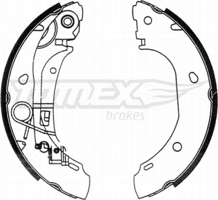 TOMEX brakes TX 21-31 - Комплект тормозных колодок, барабанные autospares.lv