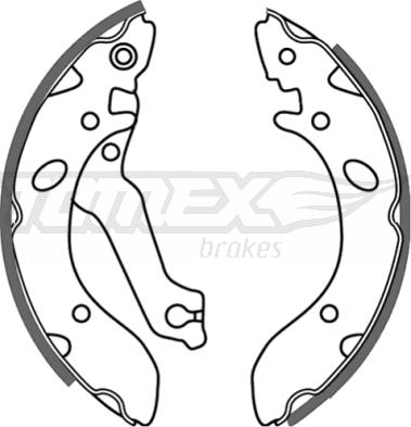 TOMEX brakes TX 21-38 - Комплект тормозных колодок, барабанные autospares.lv