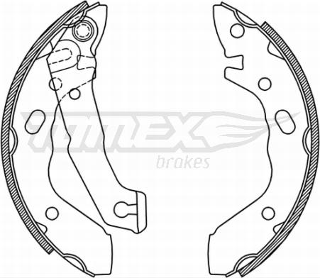 TOMEX brakes TX 21-37 - Комплект тормозных колодок, барабанные autospares.lv