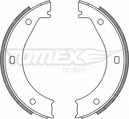 TOMEX brakes TX 21-25 - Комплект тормозных колодок, барабанные autospares.lv