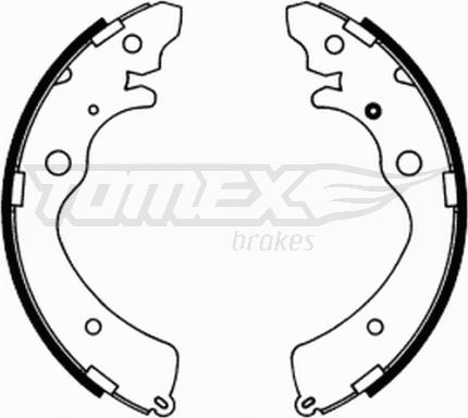 TOMEX brakes TX 21-74 - Комплект тормозных колодок, барабанные autospares.lv