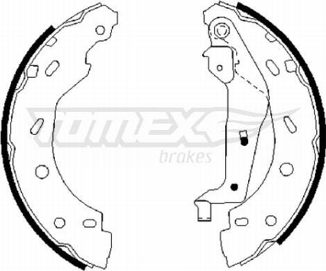 TOMEX brakes TX 21-75 - Комплект тормозных колодок, барабанные autospares.lv