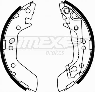 TOMEX brakes TX 21-70 - Комплект тормозных колодок, барабанные autospares.lv