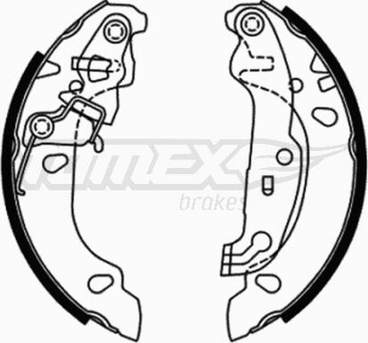 TOMEX brakes TX 21-71 - Комплект тормозных колодок, барабанные autospares.lv