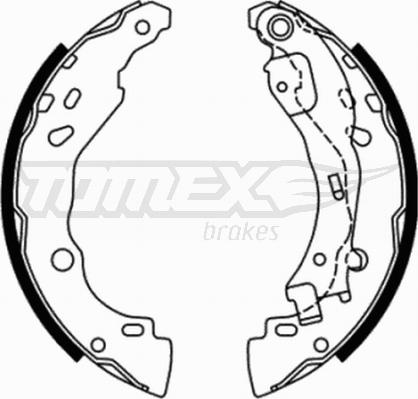 TOMEX brakes TX 21-77 - Комплект тормозных колодок, барабанные autospares.lv