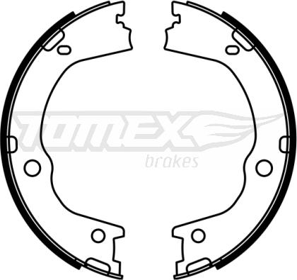 TOMEX brakes TX 23-06 - Комплект тормозных колодок, барабанные autospares.lv