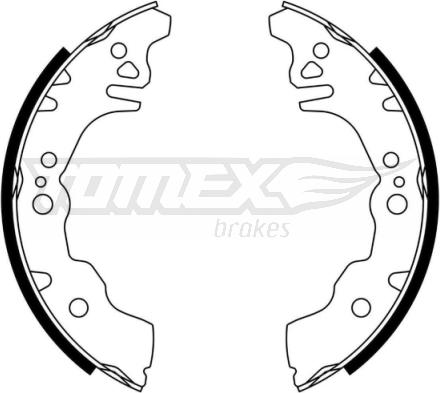 TOMEX brakes TX 23-08 - Комплект тормозных колодок, барабанные autospares.lv