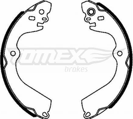 TOMEX brakes TX 23-07 - Комплект тормозных колодок, барабанные autospares.lv