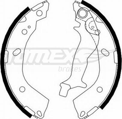 TOMEX brakes TX 23-10 - Комплект тормозных колодок, барабанные autospares.lv