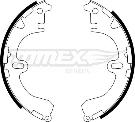 TOMEX brakes TX 23-34 - Комплект тормозных колодок, барабанные autospares.lv