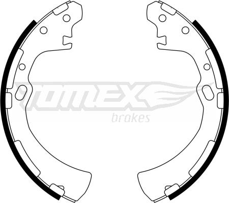 TOMEX brakes TX 23-31 - Комплект тормозных колодок, барабанные autospares.lv